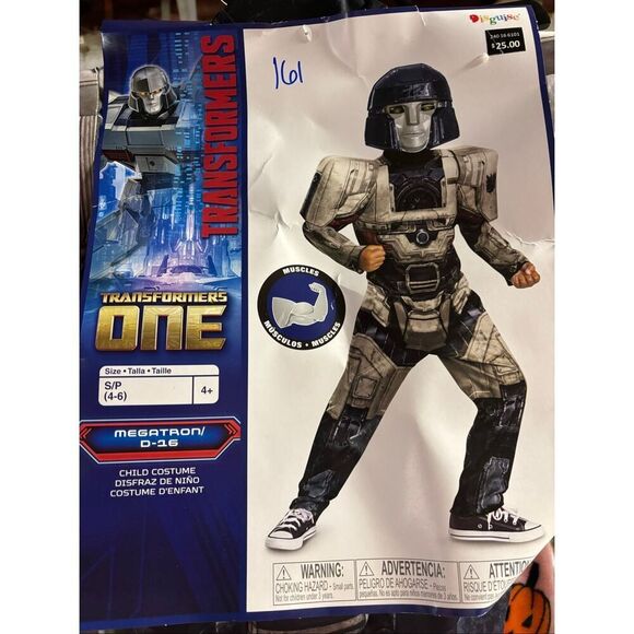 New Transformers One Megatron D-16 Child Costume S (4-6) Jumpsuit & Mask - Picture 6 of 6